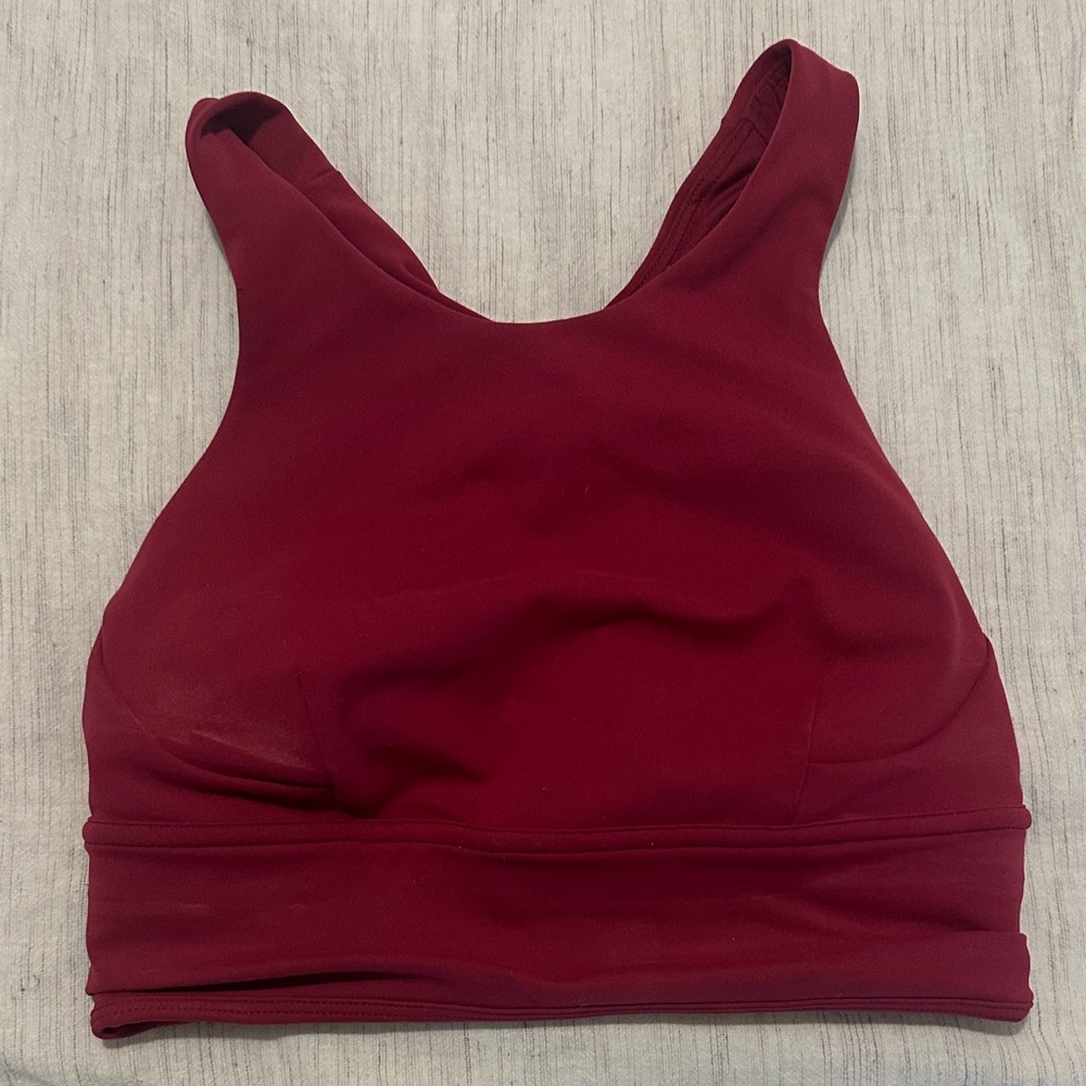 Women's Burgundy Sports Bra
